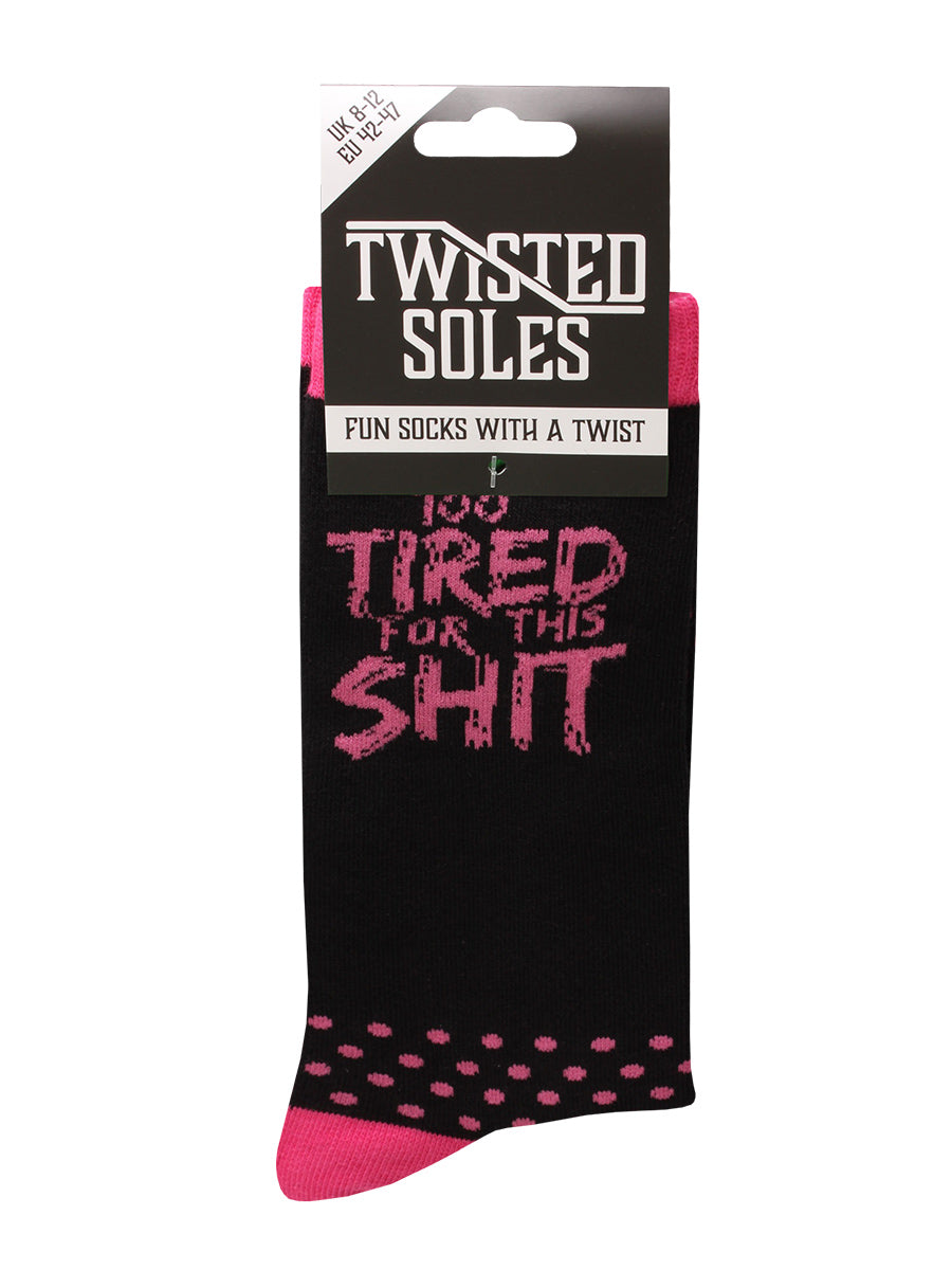 Twisted Soles Too Tired For This Shit Adult Socks (1 Pair) Size Options