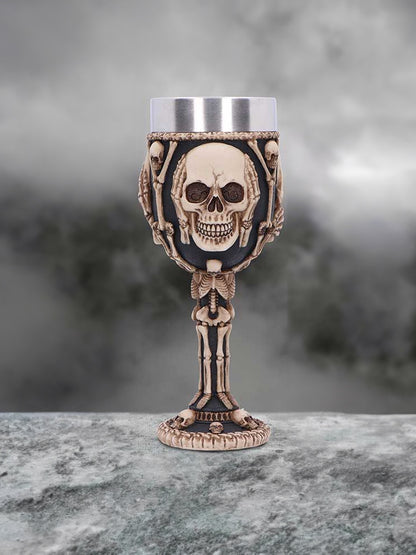 Three Wise Skeleton Goblet