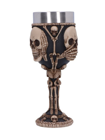 Three Wise Skeleton Goblet