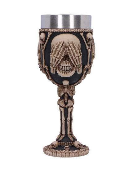 Three Wise Skeleton Goblet