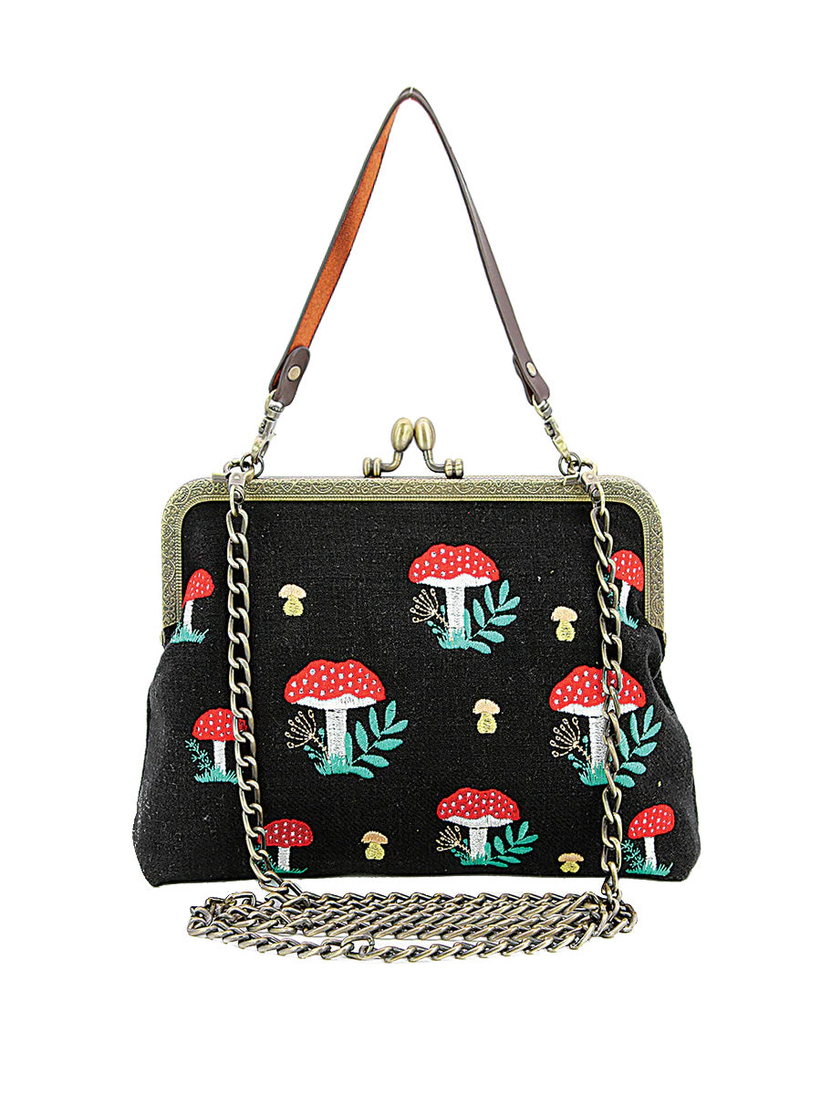 Mushrooms Kisslock Bag