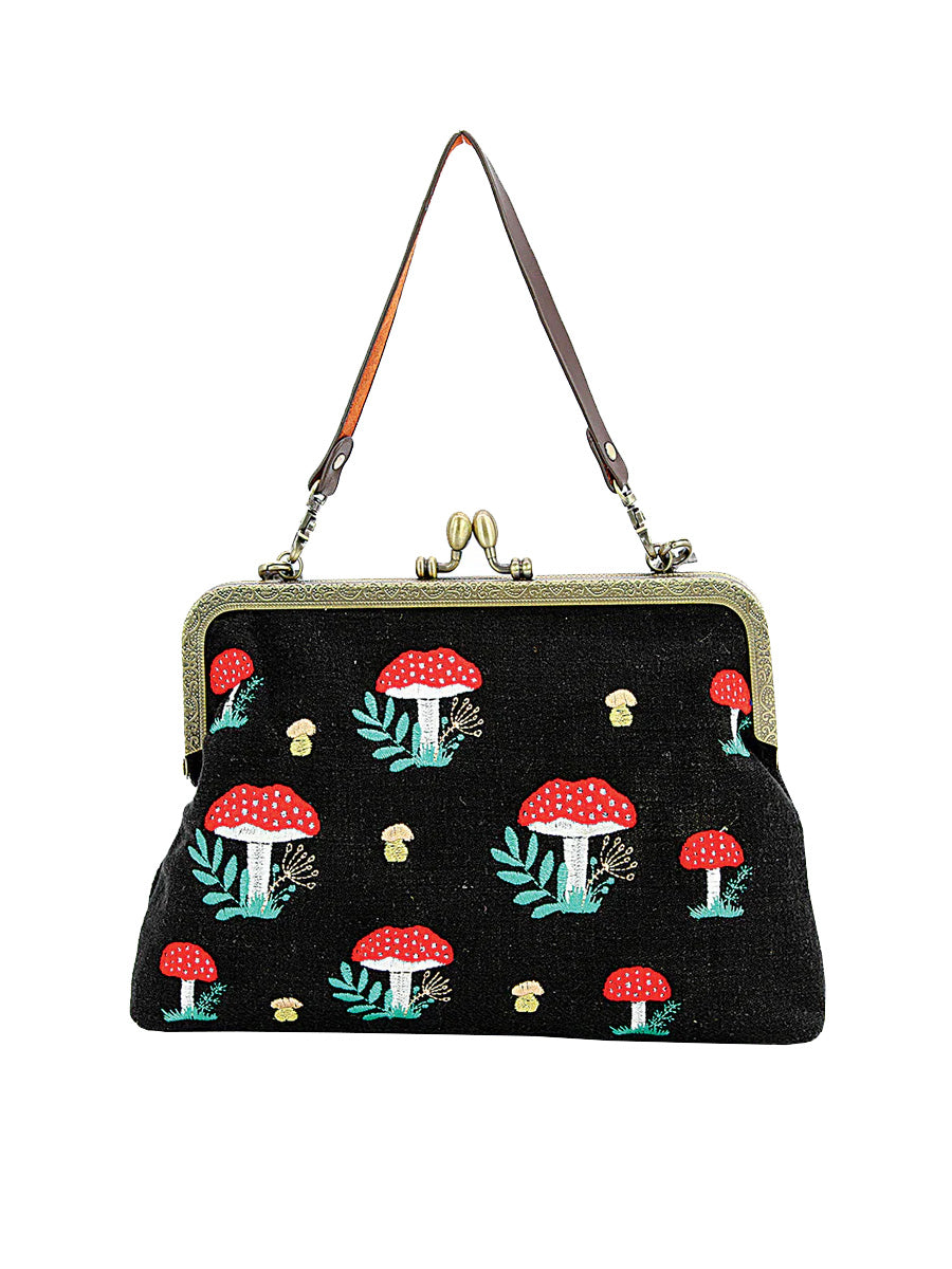 Mushrooms Kisslock Bag