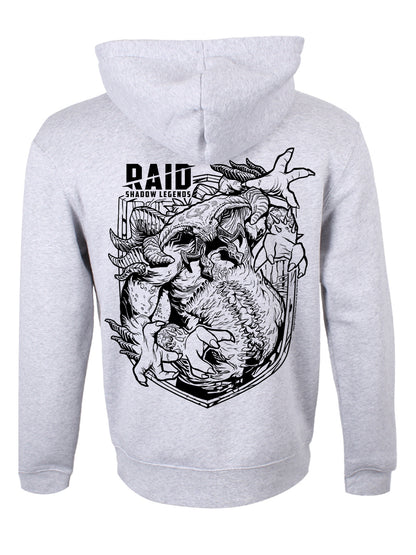 RAID: Shadow Legends Demon Lord Outline Grey Pullover Hoodie