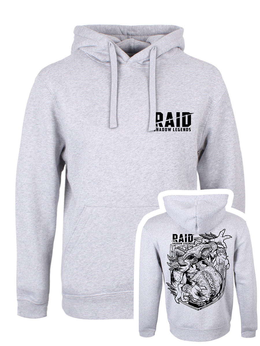 RAID: Shadow Legends Demon Lord Outline Grey Pullover Hoodie