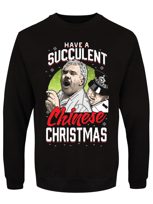 Have a Succulent Chinese Christmas Men's Black Christmas Jumper