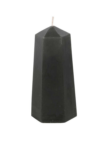 Protection Crystal Candle with Rough Black Obsidian