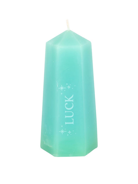 Luck Crystal Candle with Rough Green Aventurine