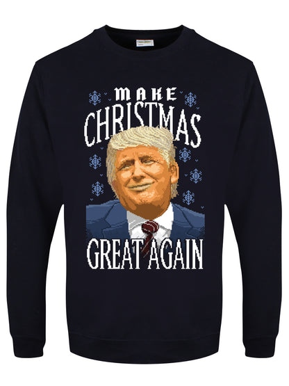 Make Christmas Great Again Navy Blue Christmas Jumper