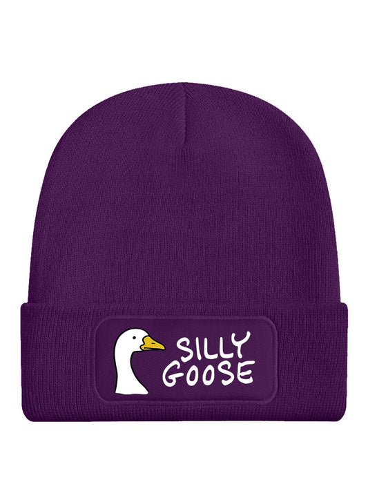 Silly Goose Purple Beanie