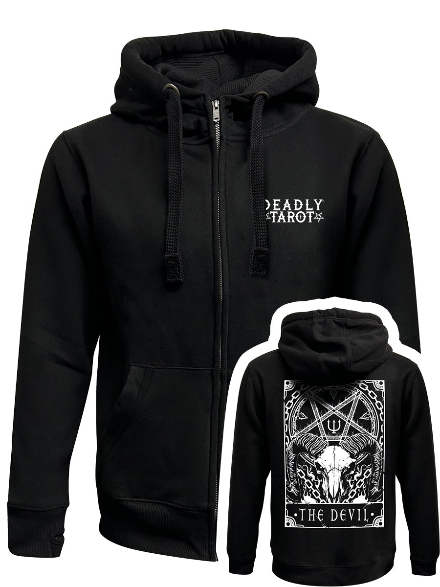 Deadly Tarot - The Devil Black Zipped Hoodie