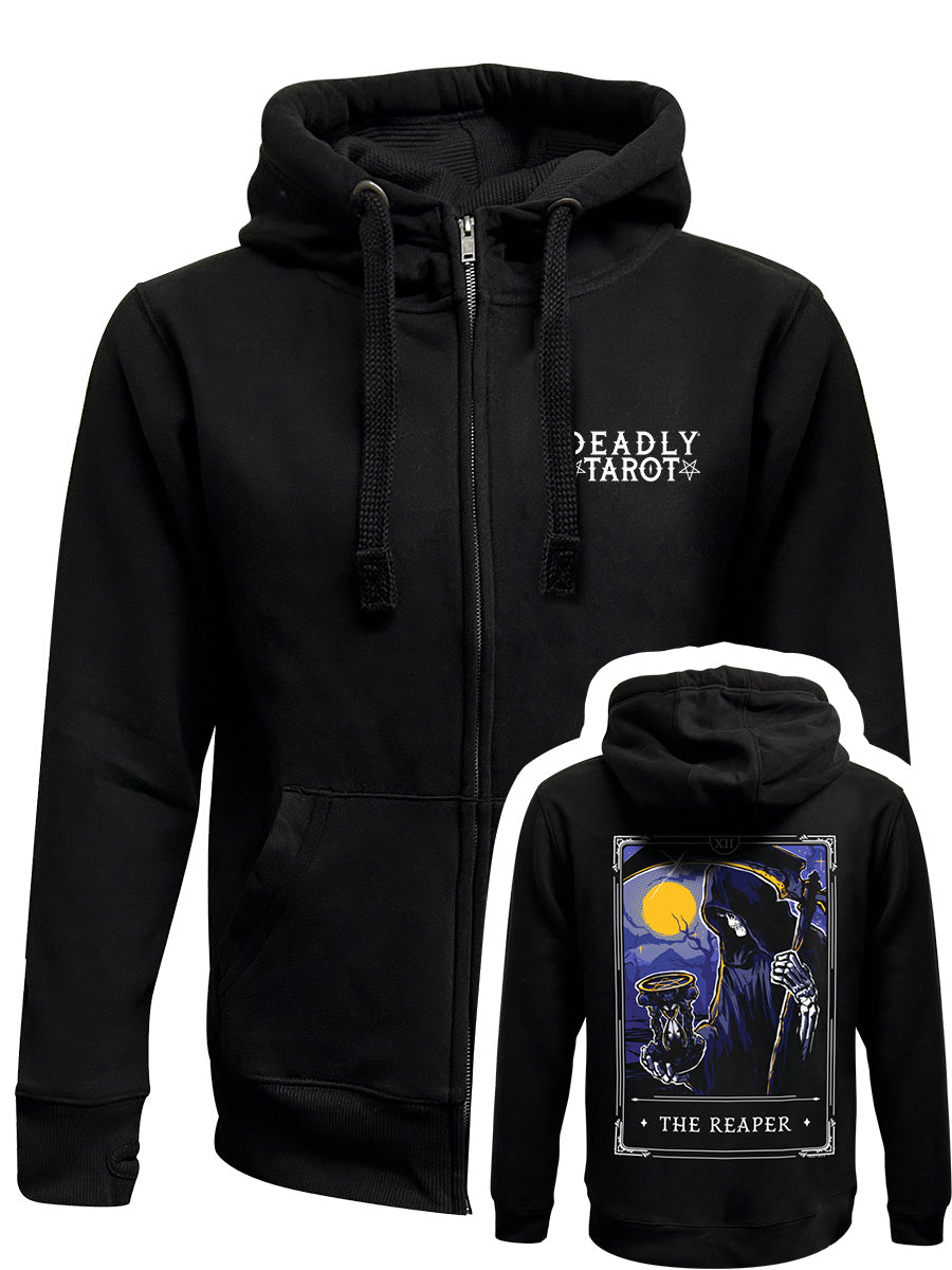 Deadly Tarot Legends The Reaper Black Zipped Hoodie