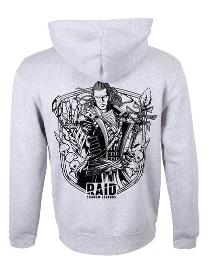 RAID: Shadow Legends Kael Outline Grey Pullover Hoodie