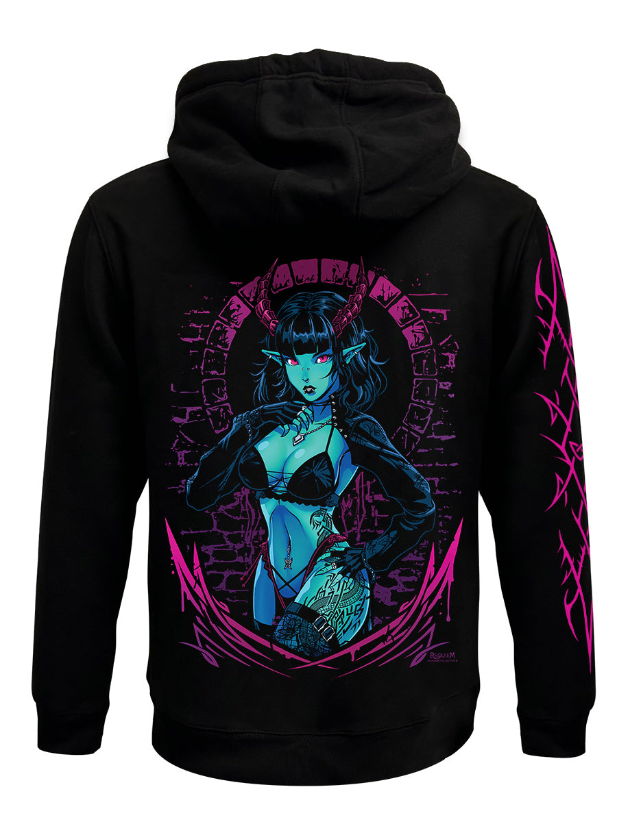 Requiem Collective Jolie Black Zipped Hoodie