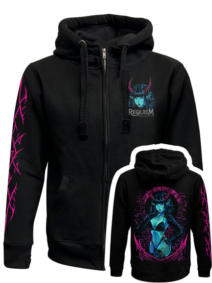 Requiem Collective Jolie Black Zipped Hoodie