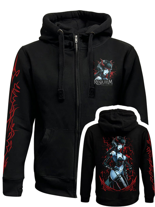 Requiem Collective Ruby Black Zipped Hoodie