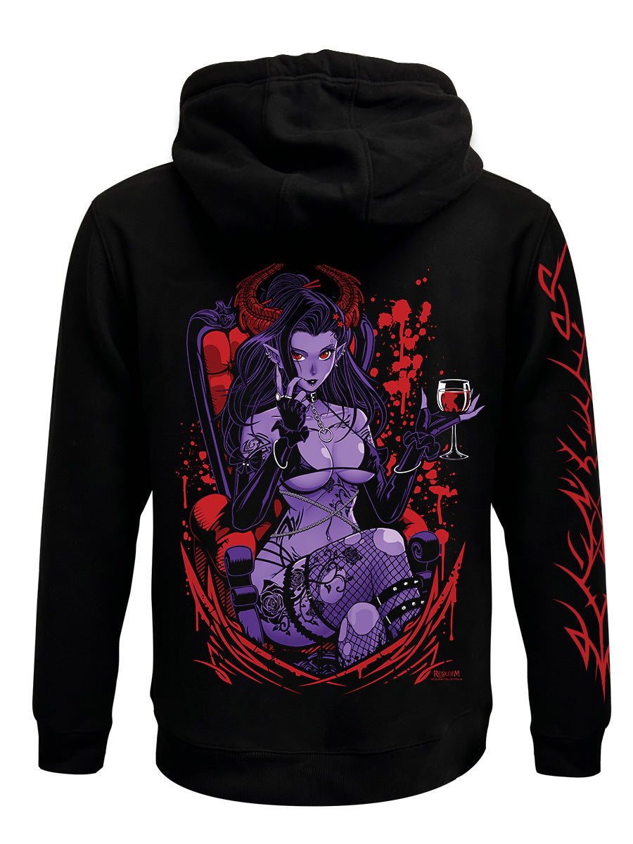 Requiem Collective Rose Black Zipped Hoodie