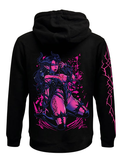 Requiem Collective Kat Black Zipped Premium Hoodie