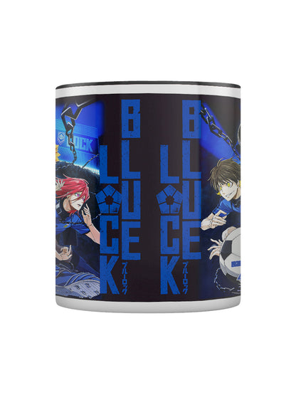 Blue Lock Chains Black Coloured Inner Mug