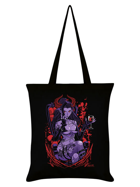 Requiem Collective Rose Black Tote Bag