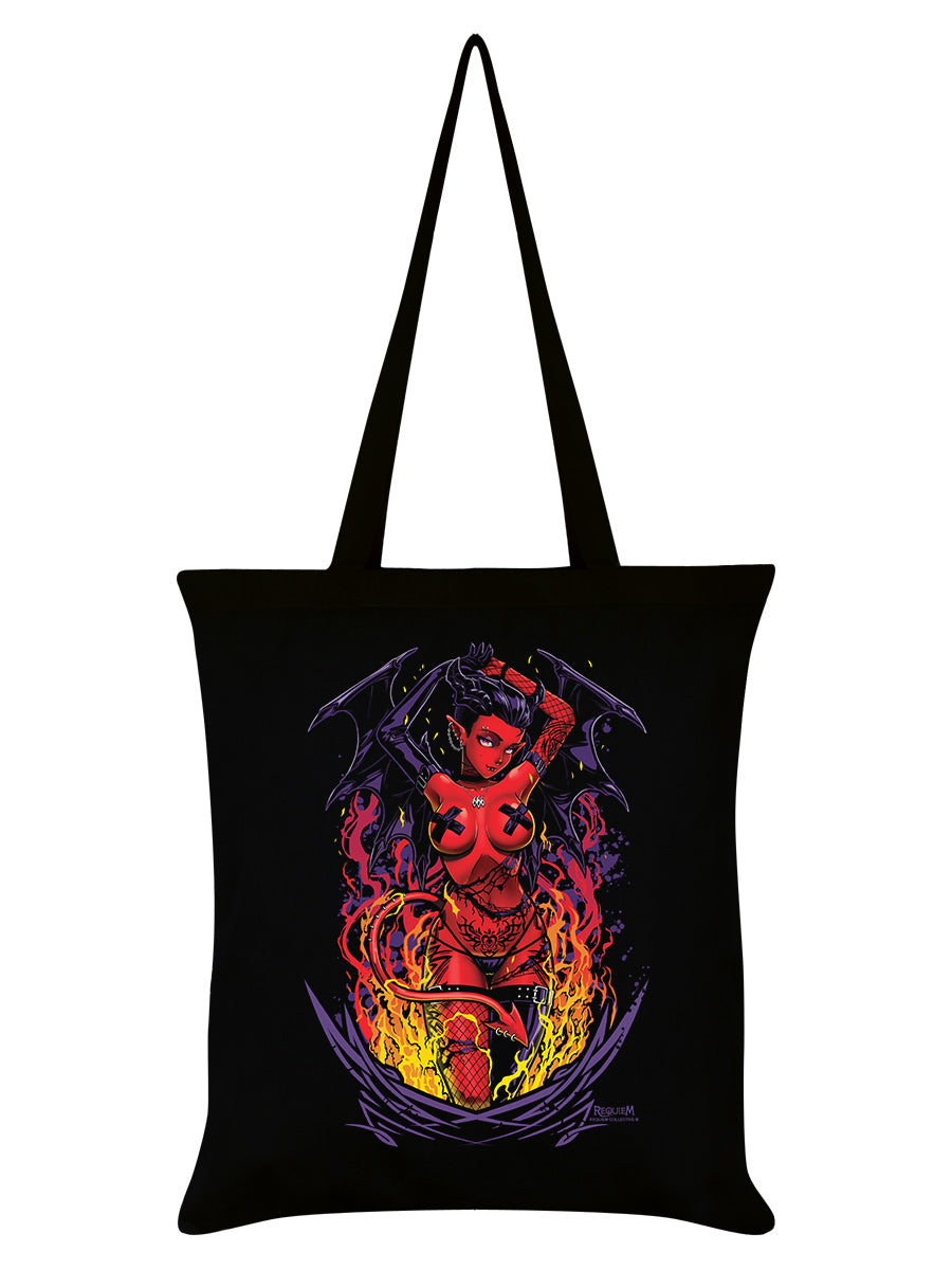 Requiem Collective Scarlett Black Tote Bag