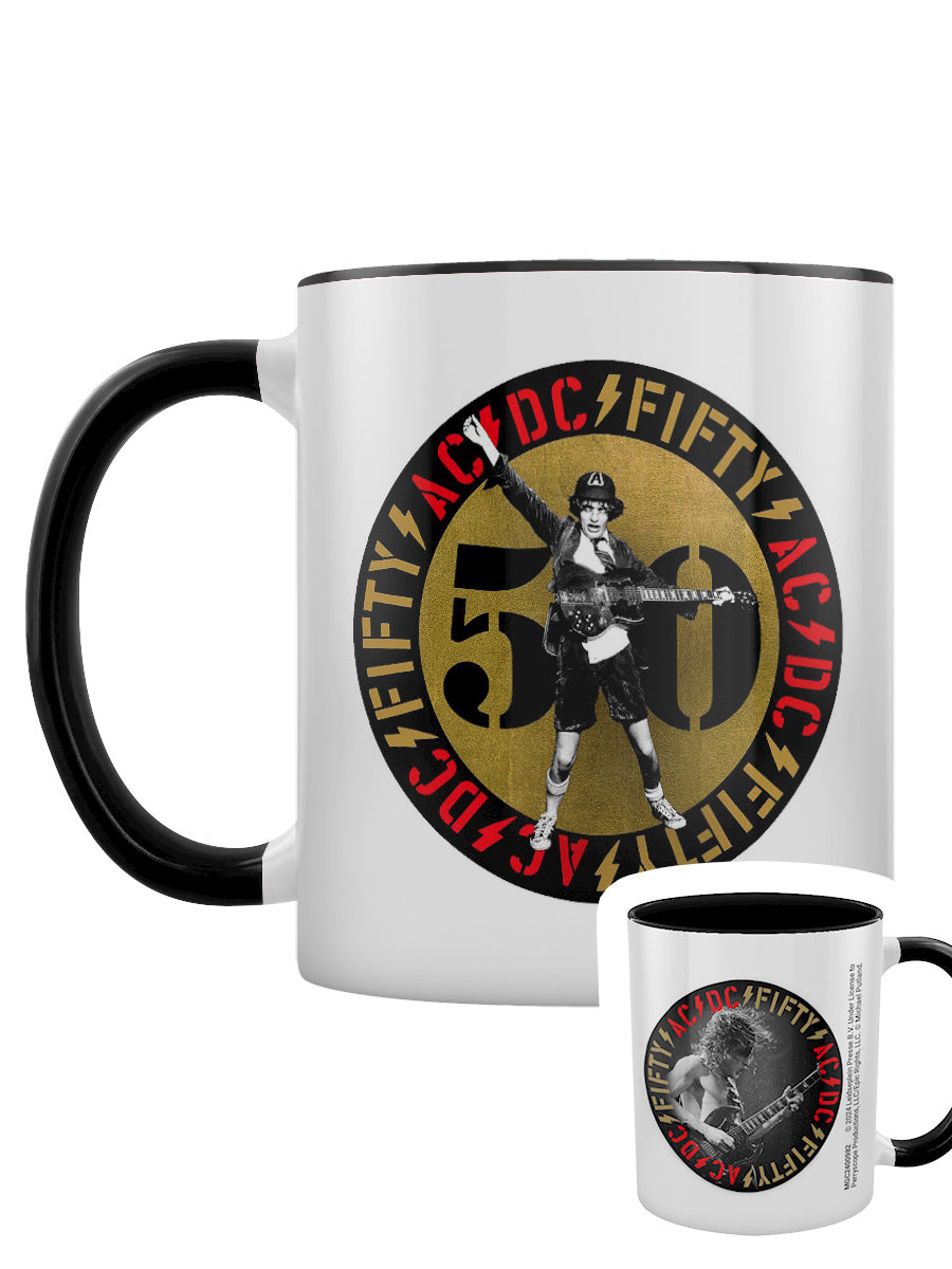 AC/DC (50th Anniversary) Black Coloured Inner Mug