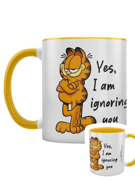 Garfield (Yes, I Am Ignoring You) Yellow Coloured Inner Mug