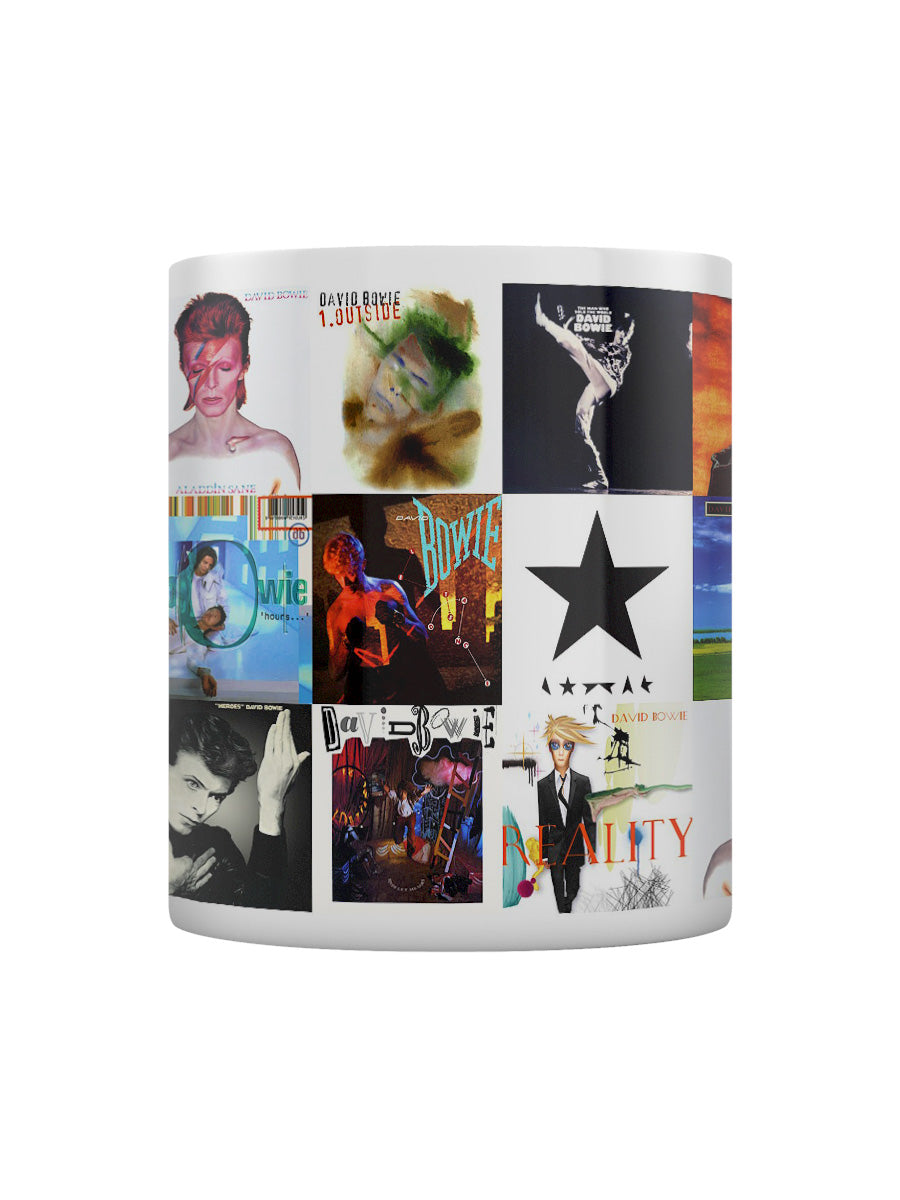 David Bowie (Albums Collage) White Mug