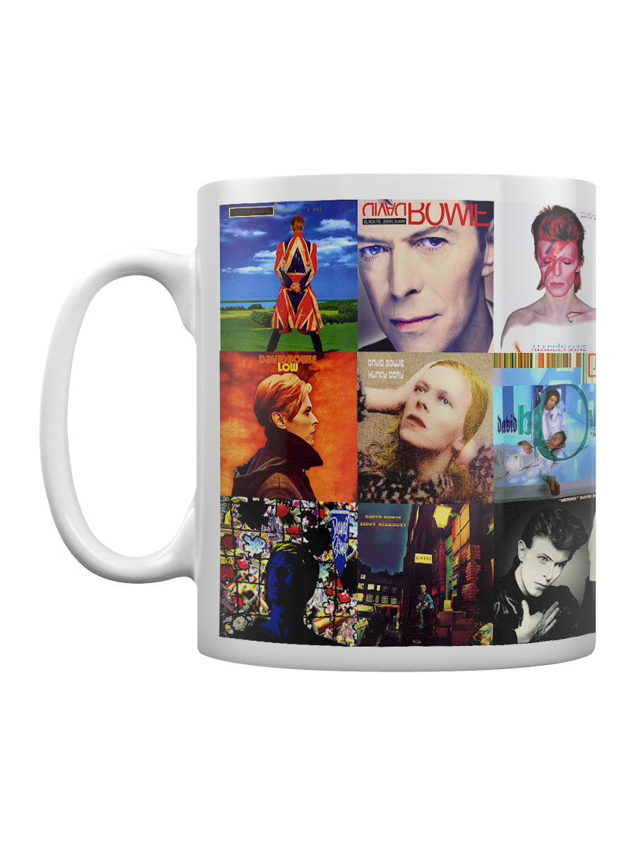 David Bowie (Albums Collage) White Mug