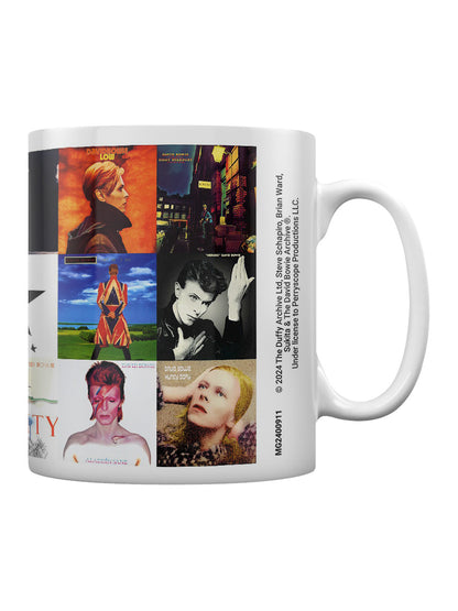 David Bowie (Albums Collage) White Mug