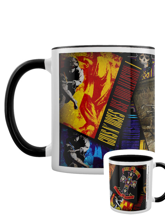 Guns N' Roses (Albums Collage) Black Coloured Inner Mug