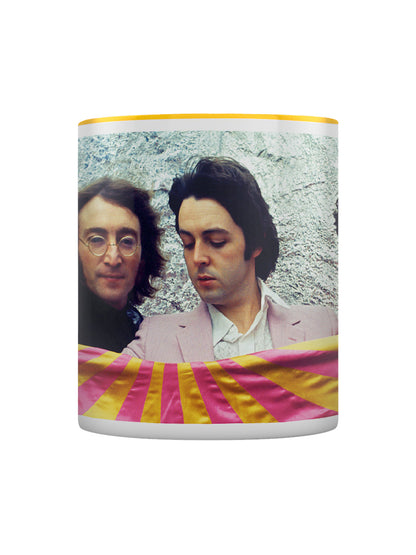 The Beatles (Pink And Yellow) Yellow Coloured Inner Mug