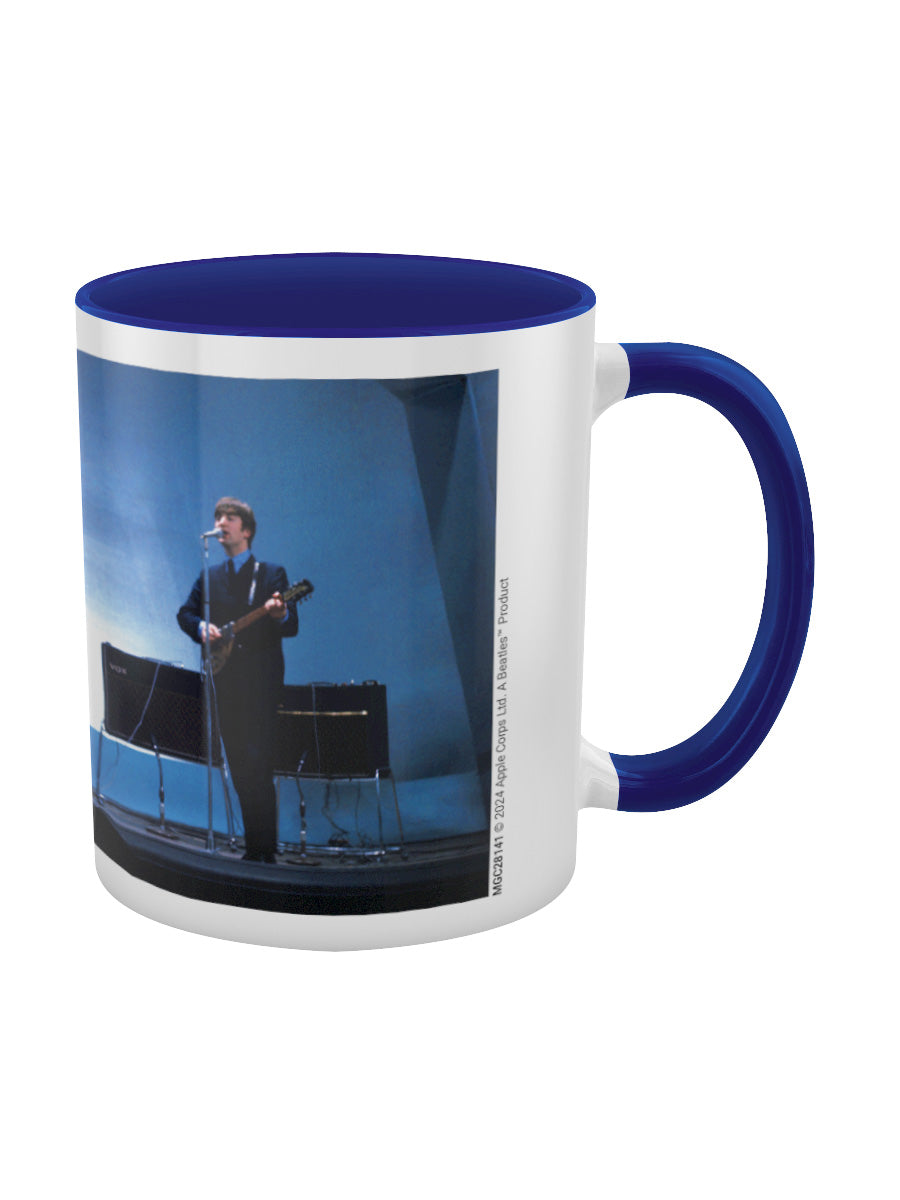 The Beatles (Band Shot) Blue Coloured Inner Mug