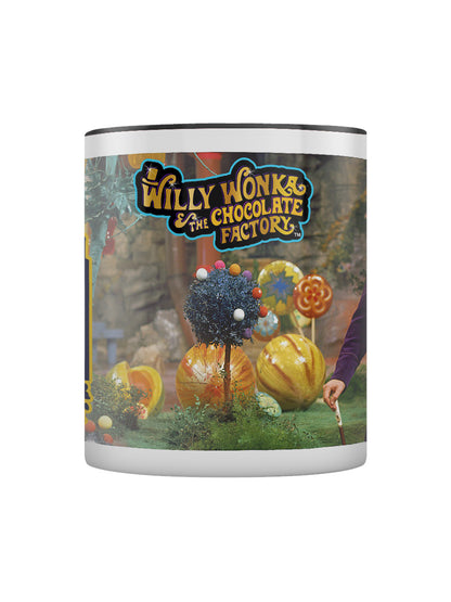 Willy Wonka & The Chocolate Factory (Nobody Comes Out) Blue Coloured Inner Mug