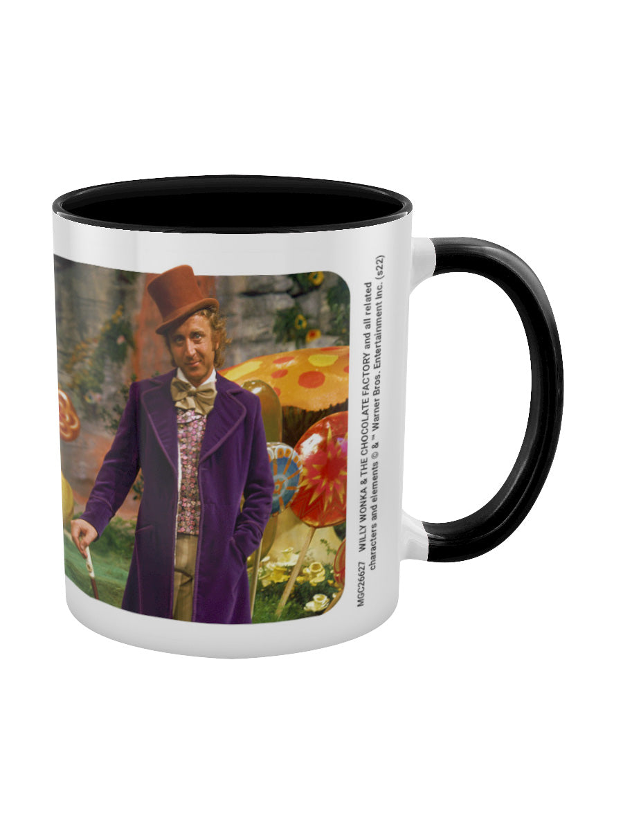 Willy Wonka & The Chocolate Factory (Nobody Comes Out) Blue Coloured Inner Mug