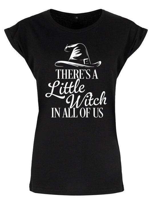 There's A Little Witch In All Of Us Ladies Black Premium T-Shirt