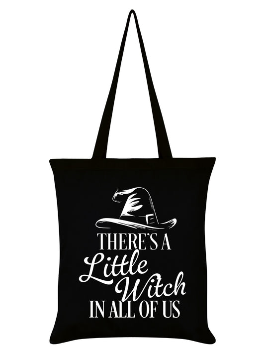 There's A Little Witch In All Of Us Black Tote Bag