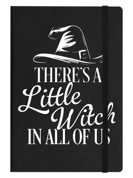 There's A Little Witch In All Of Us Black A5 Hard Cover Notebook