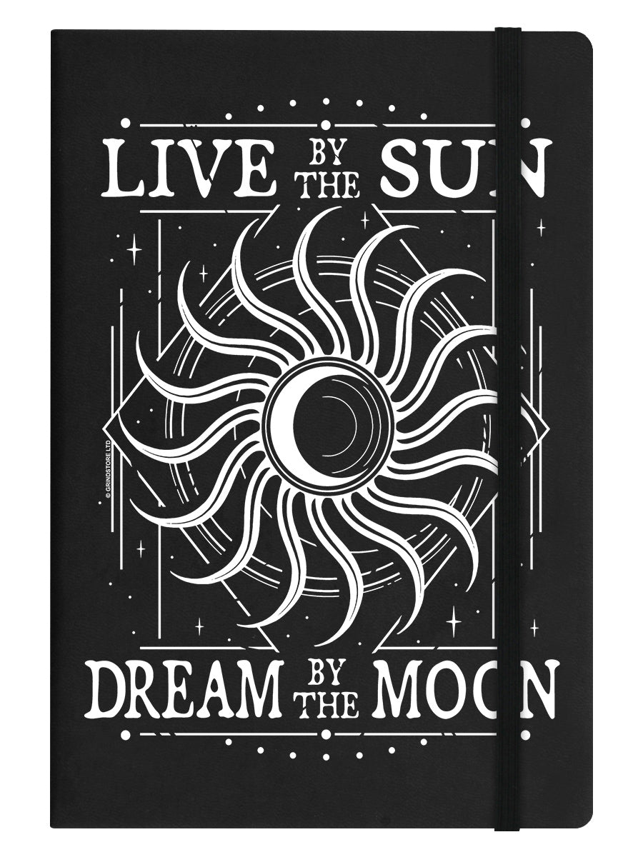 Live By The Sun Black A5 Hard Cover Notebook