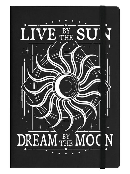 Live By The Sun Black A5 Hard Cover Notebook