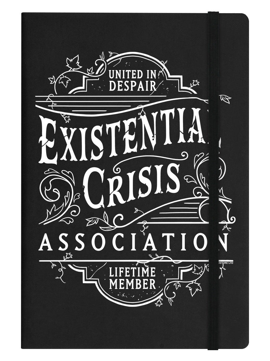 Existential Crisis Association Black A5 Hard Cover Notebook