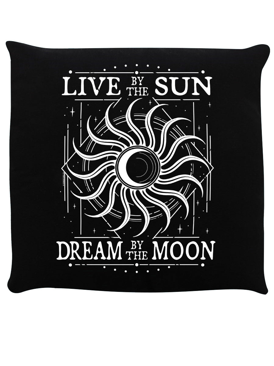 Live By The Sun Black Cushion