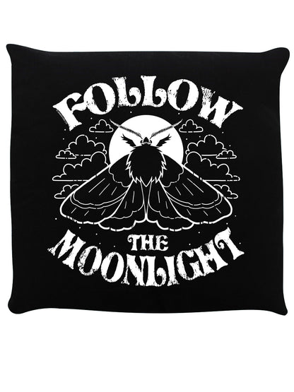 Follow The Moonlight Black Cushion