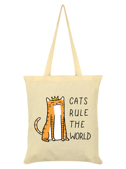 Cats Rule The World Cream Tote Bag