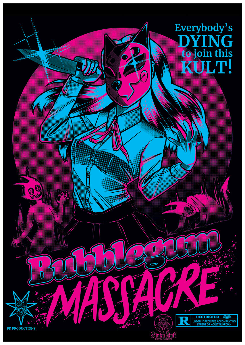 Pinku Kult Bubblegum Massacre Print