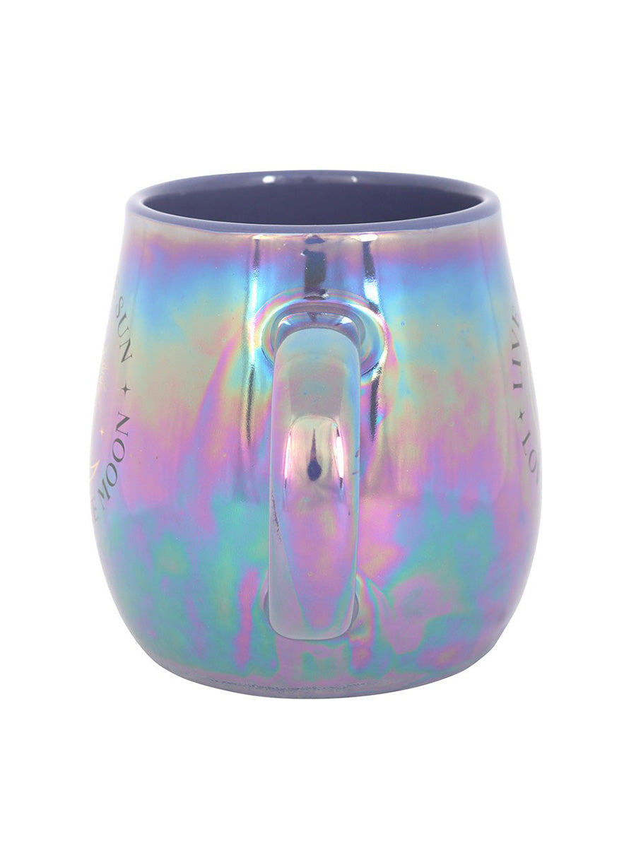 Live By The Sun, Love By The Moon Iridescent Mug