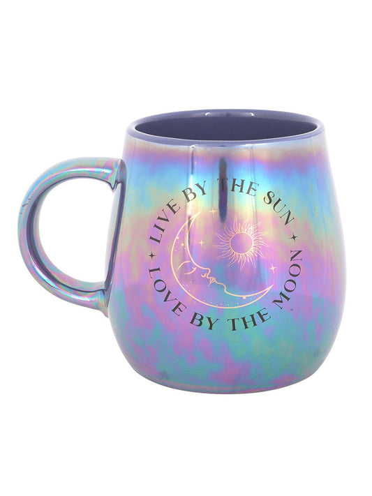 Live By The Sun, Love By The Moon Iridescent Mug