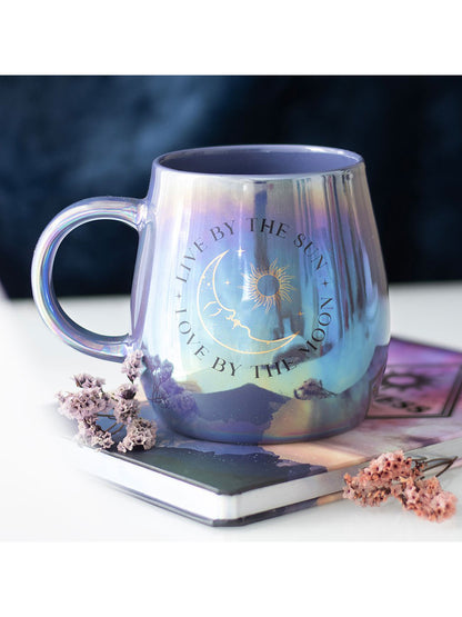 Live By The Sun, Love By The Moon Iridescent Mug