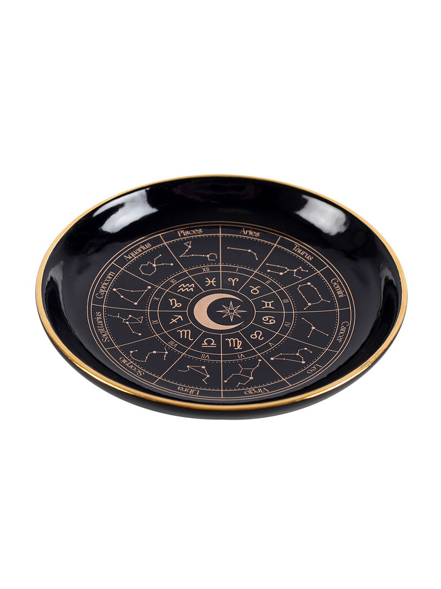 Black Astrology Wheel Trinket Dish