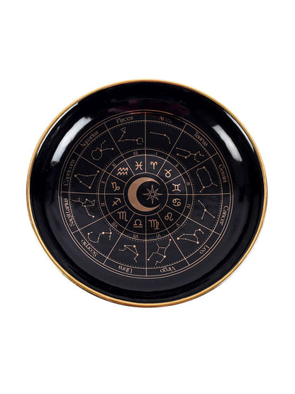 Black Astrology Wheel Trinket Dish