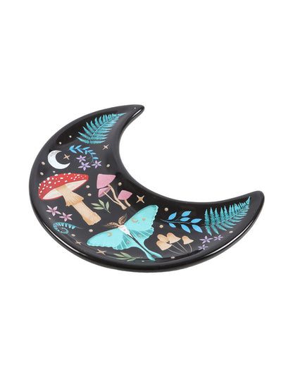 Crescent Moon Dark Forest Print Trinket Dish